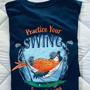 Tommy Bahama PRACTICE YOUR SWING Navy Graphic T-shirt, Men’s XL NWT